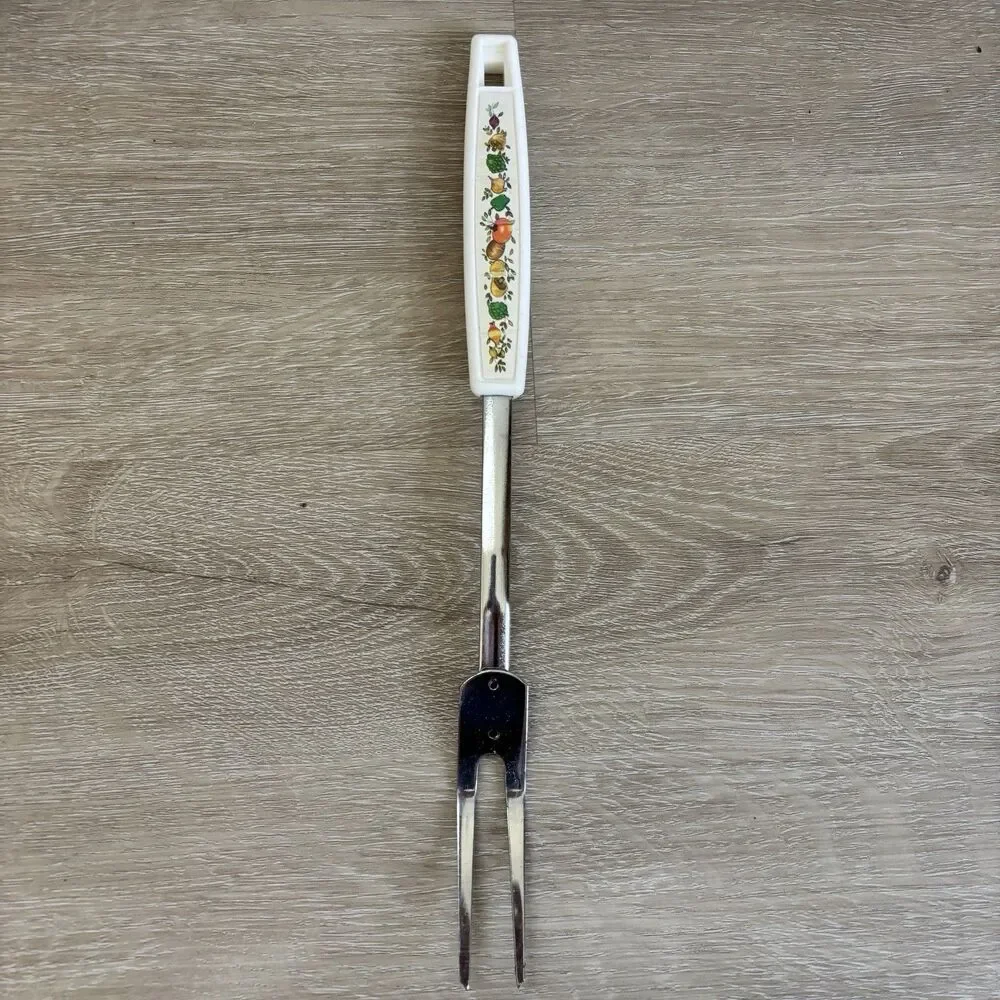 Spice Of Life Meat Serving Fork Ekco Mushrooms Vegetables Corning USA Vintage